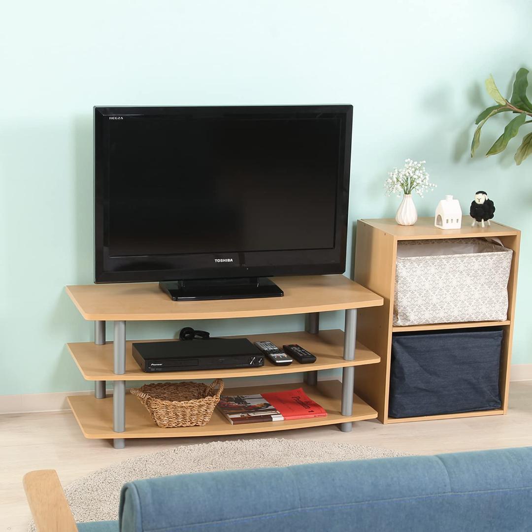 多用途ナチュラルカラーTVラック - 26インチ対応　TVボード