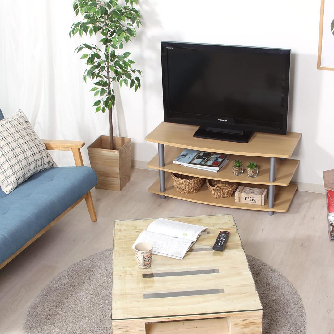 多用途ナチュラルカラーTVラック - 26インチ対応　TVボード