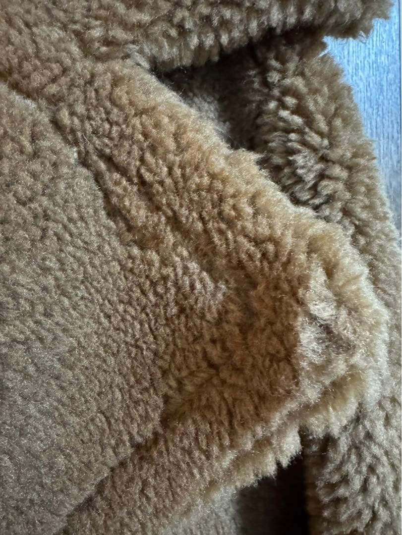 【camel】teddy lambswool coat