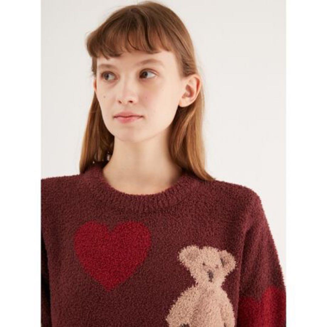 新品　ジェラートピケ　ホリデー　限定　ベア　ハート　ジャガード　ワンピース