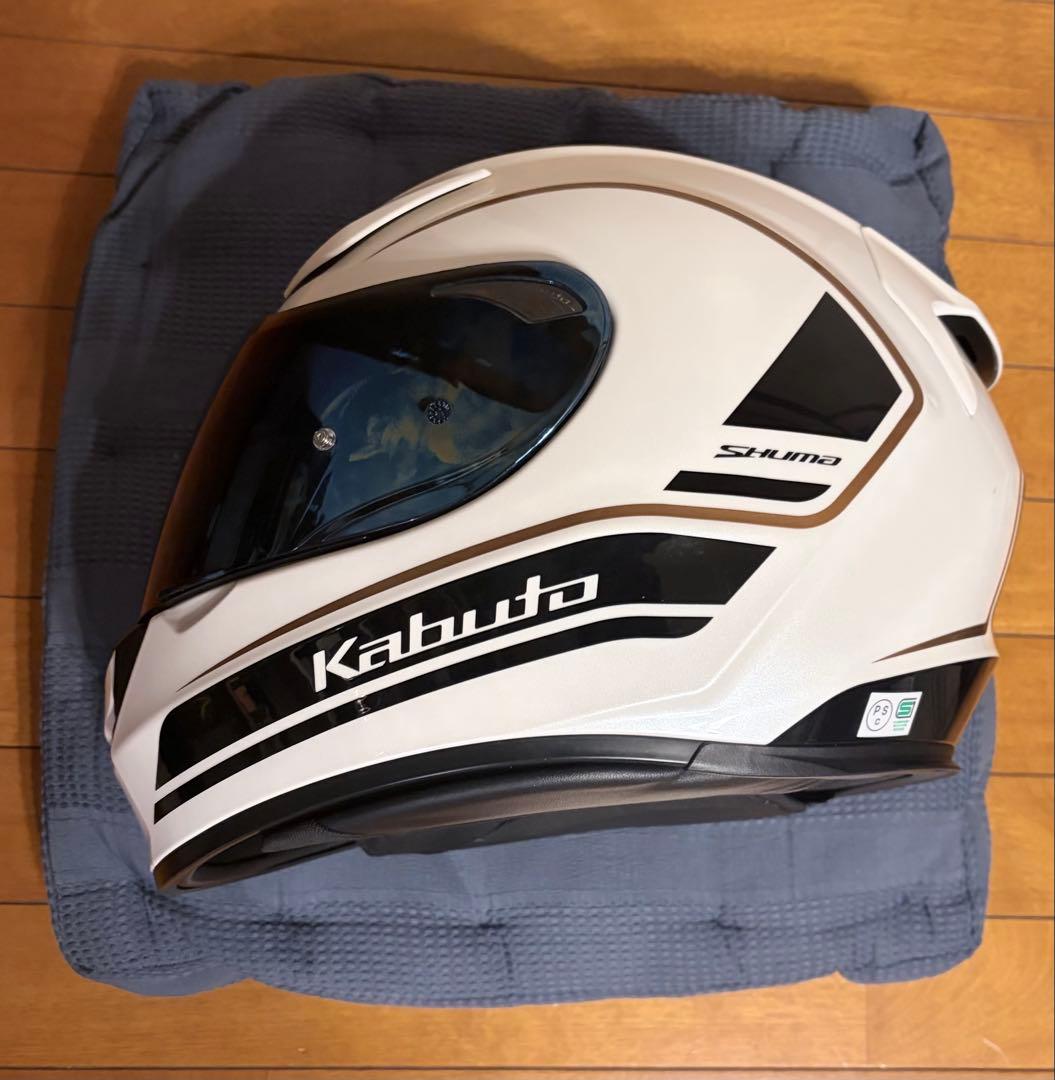 Kabuto Shuma NOVA パールホワイトブラック ブルーミラーシールド