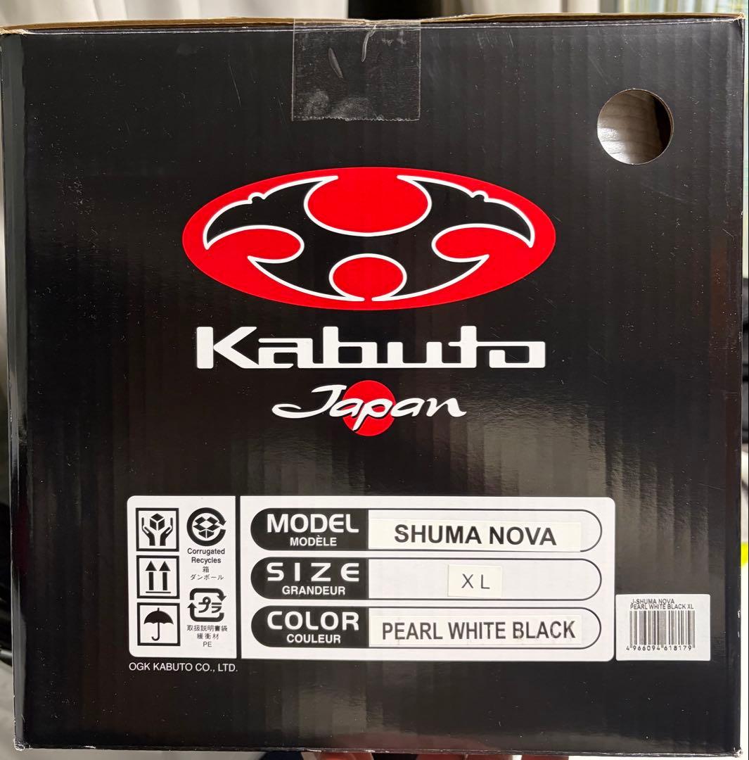 Kabuto Shuma NOVA パールホワイトブラック ブルーミラーシールド
