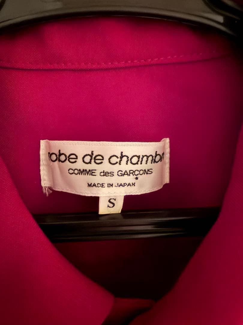 コムデギャルソンrobe de chambre えんじ色　丸襟シャツ Sサイズ