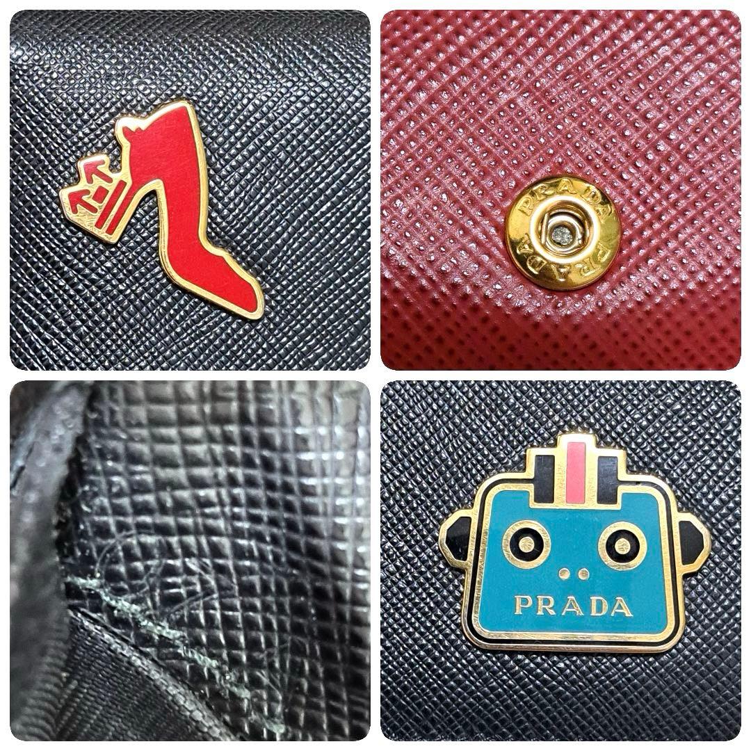 ✨極美品　希少　レア✨プラダ　二つ折り　ロボット　サフィアーノ　バイカラー