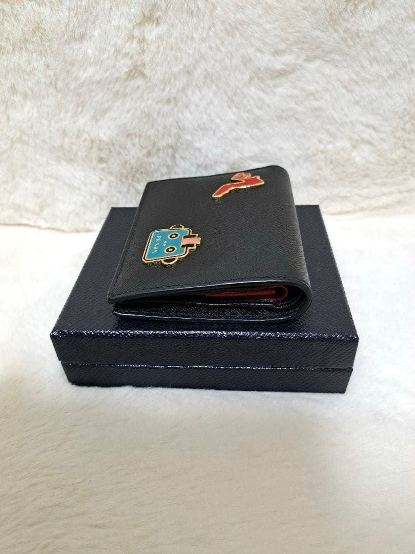 ✨極美品　希少　レア✨プラダ　二つ折り　ロボット　サフィアーノ　バイカラー