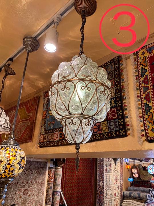 手作り吹きガラストルコランプMサイズ