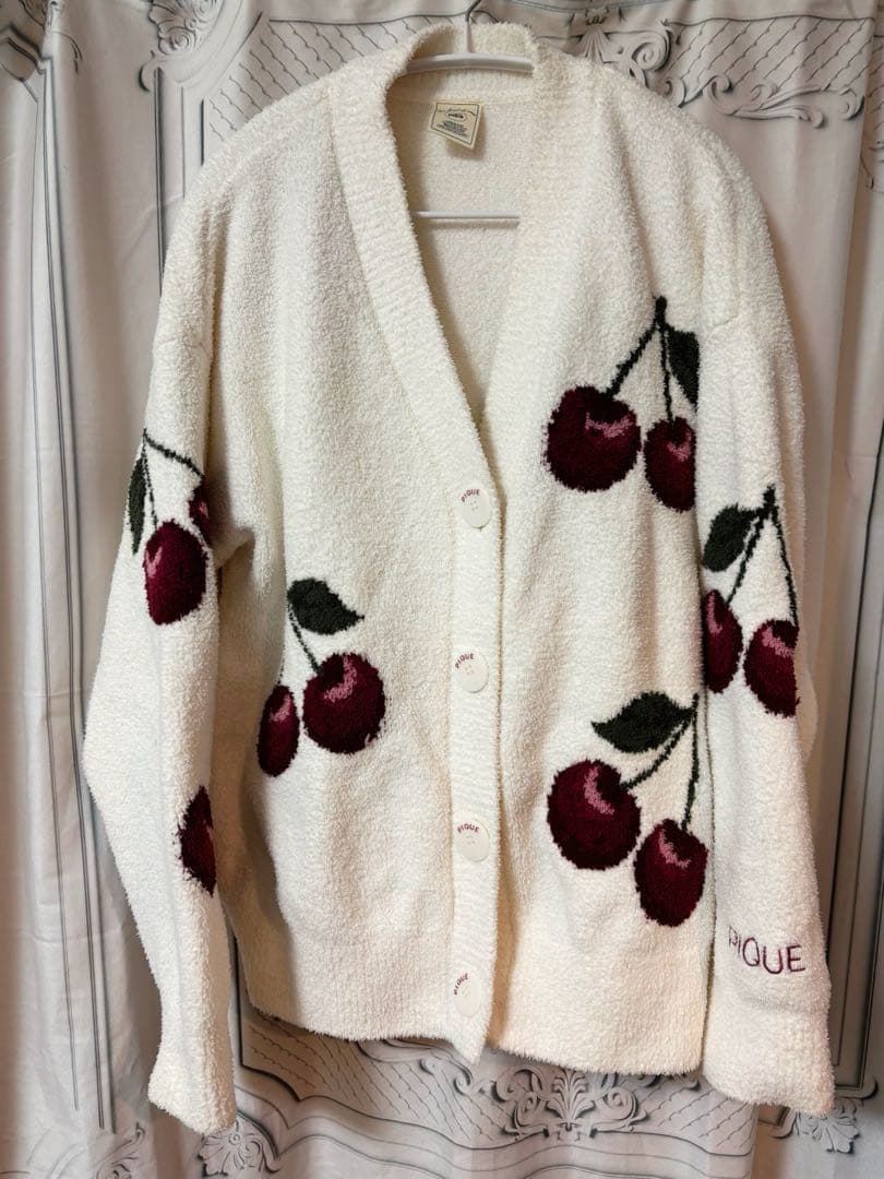 gelato pique チェリーJQDカーディガン ホワイト