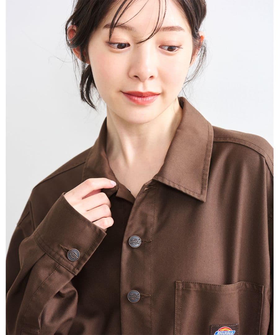 新品タグ付 M COCO DEAL/Dickies® シャツオールインワン