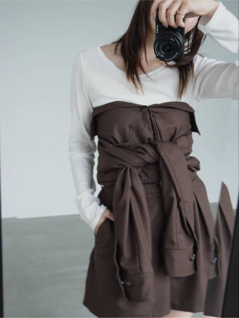 新品タグ付 M COCO DEAL/Dickies® シャツオールインワン