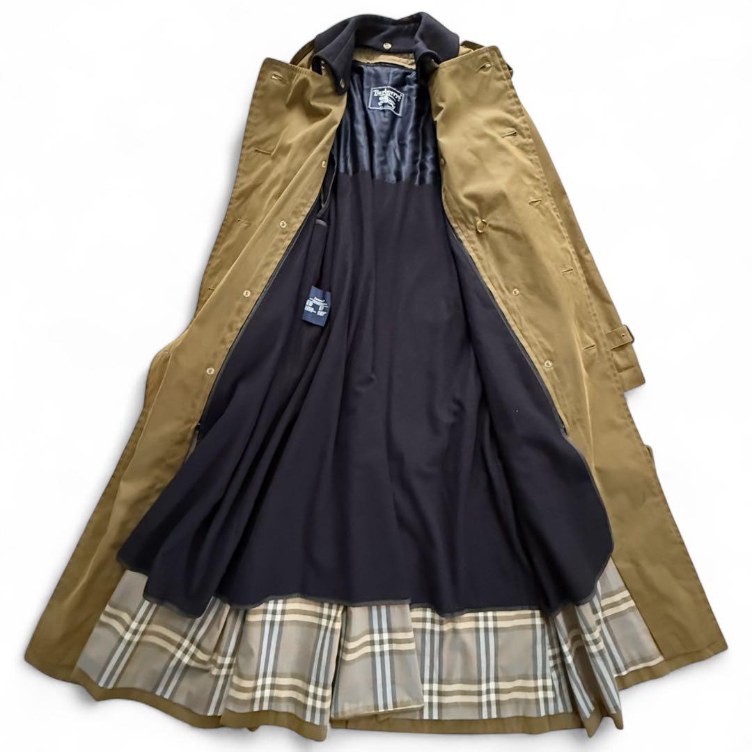 希少 バーバリー 英国製 トレンチコート カーキ ノバチェック ライナー付き