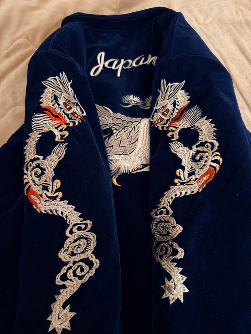 未使用近 別珍 Vintage handmade 龍鷲 日本限定スカジャン 美品