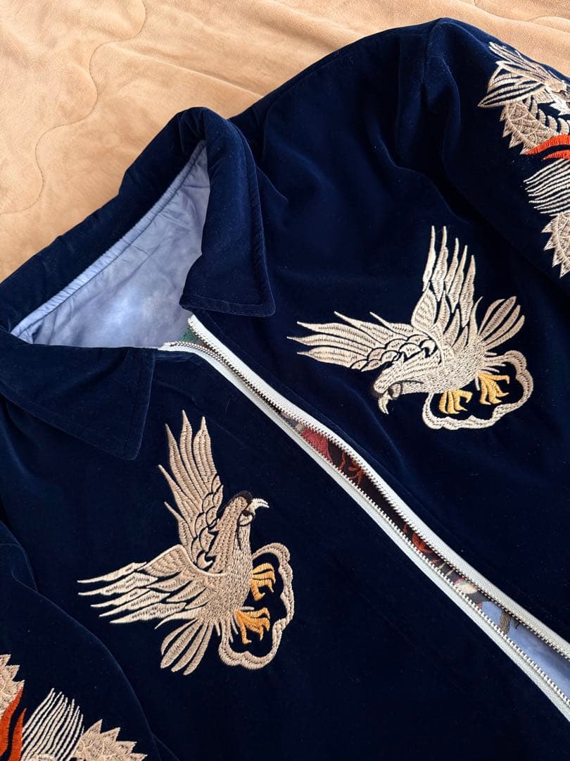 未使用近 別珍 Vintage handmade 龍鷲 日本限定スカジャン 美品