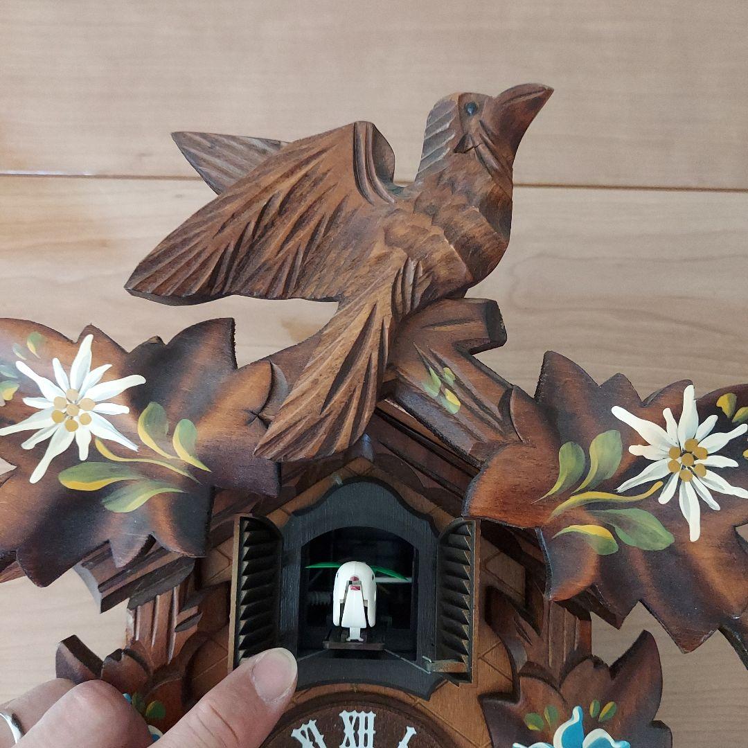 木製鳩時計　スイス製