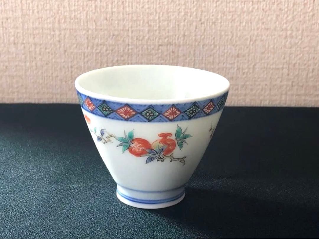 酒井田柿右衛門　茶器揃え共箱付き　13代人間国宝【染錦 花実地文 茶器】未使用品