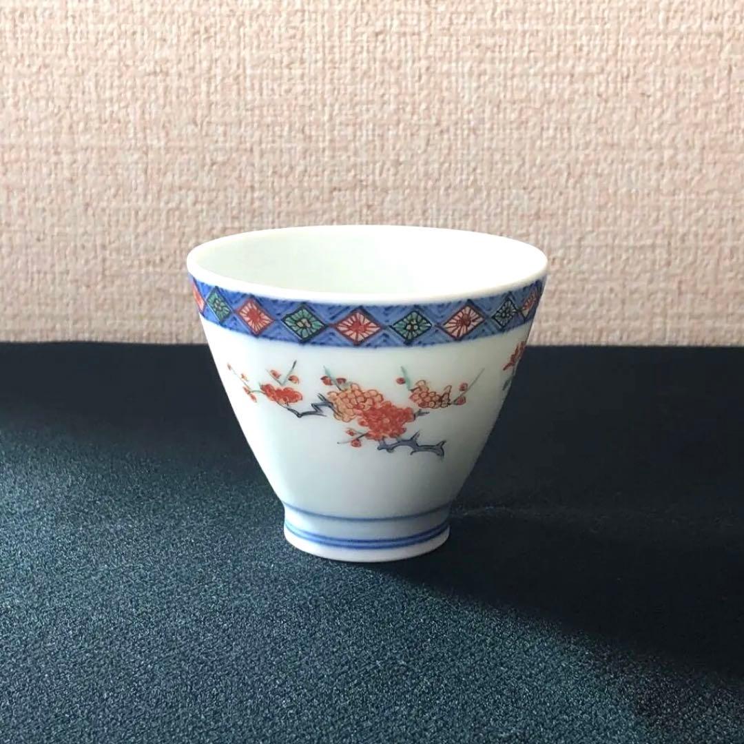 酒井田柿右衛門　茶器揃え共箱付き　13代人間国宝【染錦 花実地文 茶器】未使用品