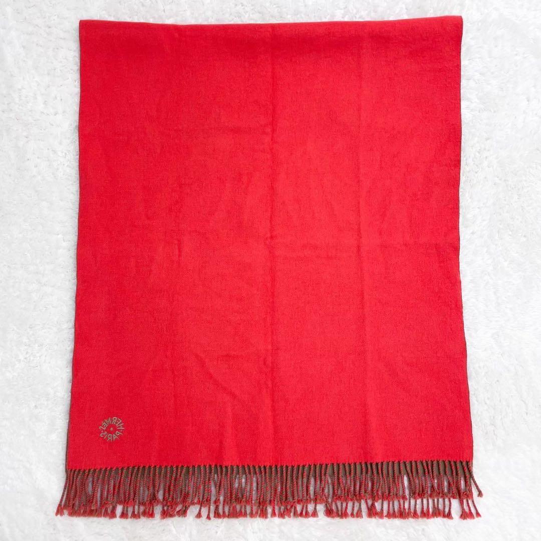 極美品 HERMES エルメス ダブルフェイス 大判ストール カシミヤマフラー