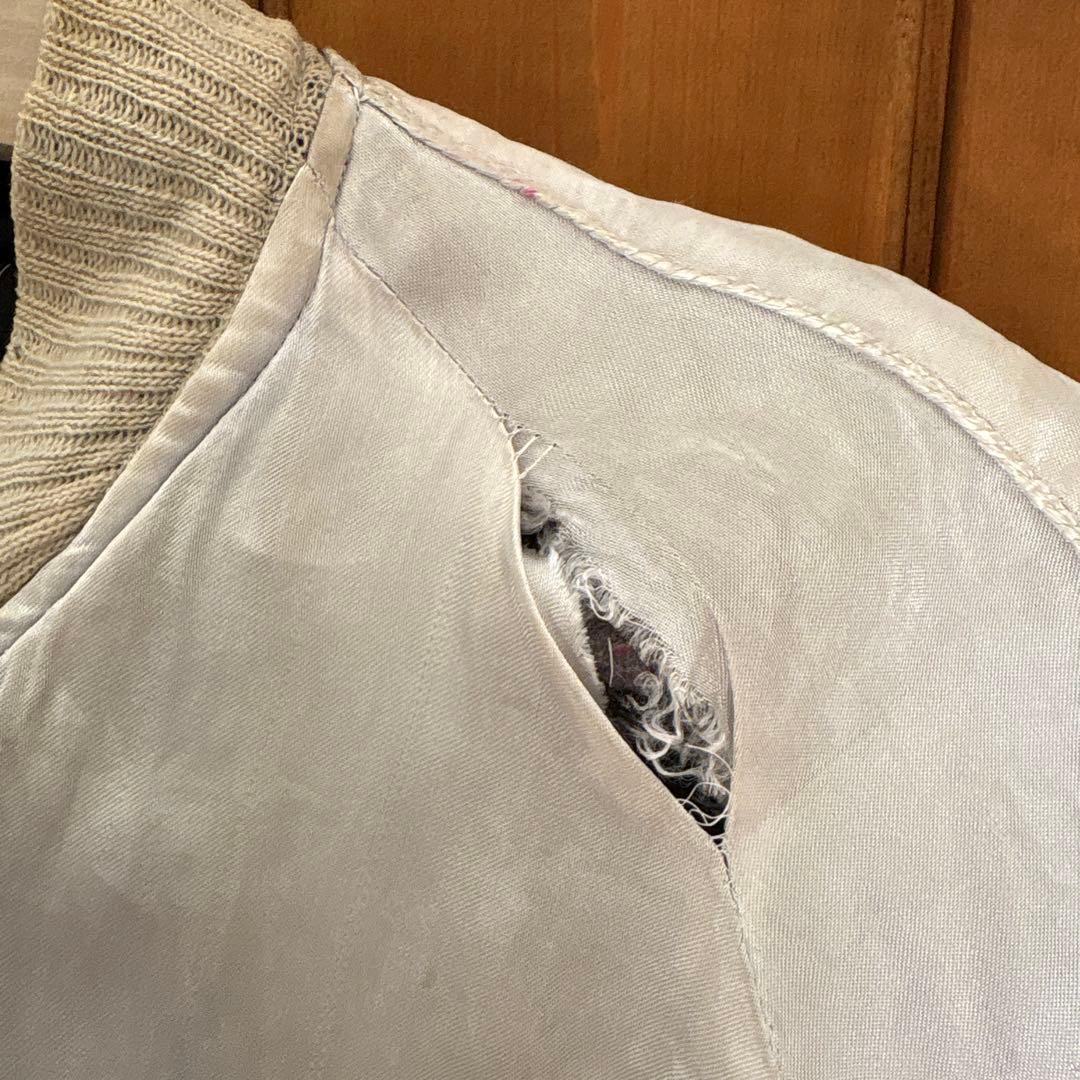 【50sビンテージ】スカジャン 中綿 サテン cherry フェード スーベニア