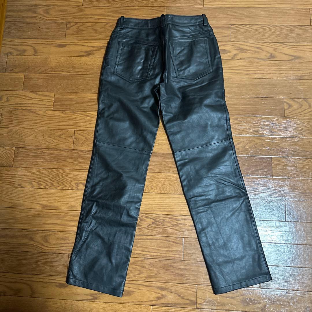 チップ様 ポールスミス レザーパンツ 本革 牛革 ブラック 30