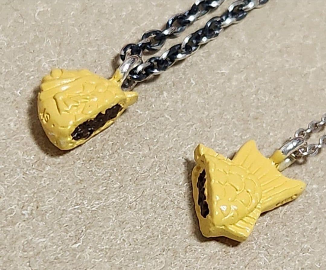 たい焼きデザイン ペアネックレス