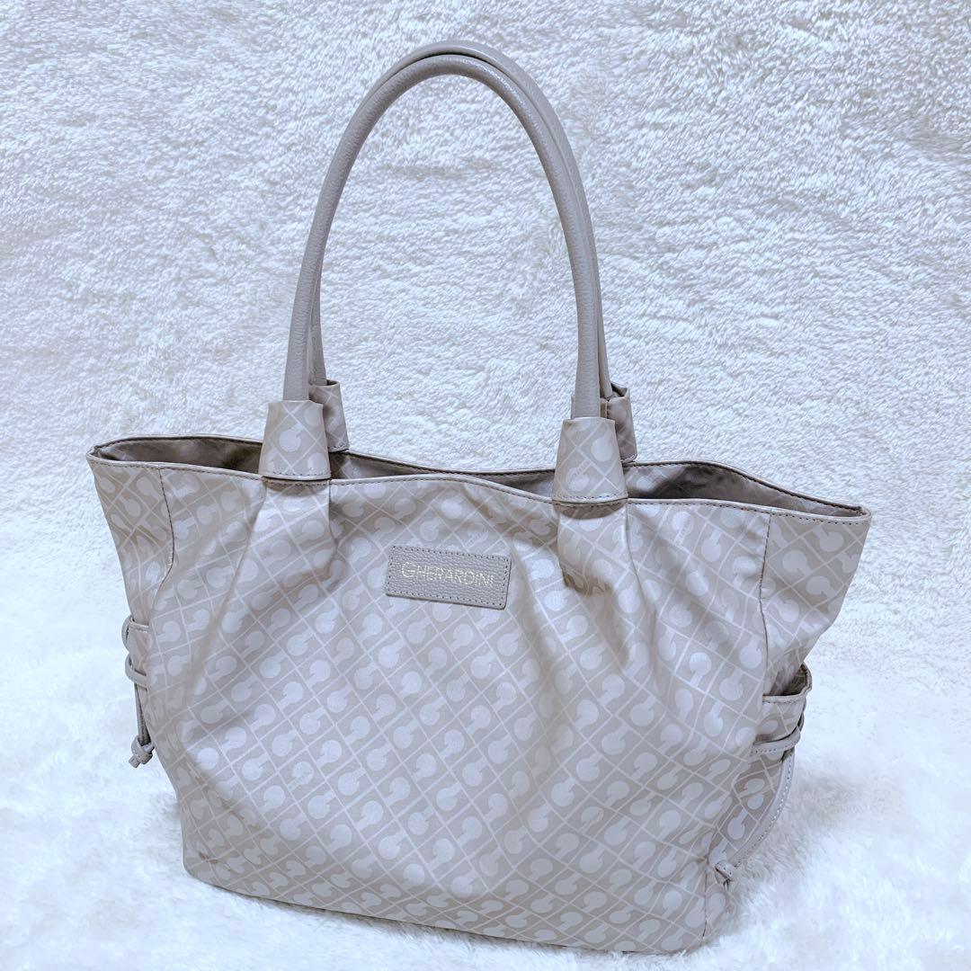 【メルチ】極美品 ゲラルディーニ ソフティ レザーハンドル トートバッグ