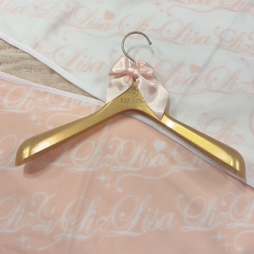 LIZLISA ハンガー　ゴールド　ロゴ　姫　リボン
