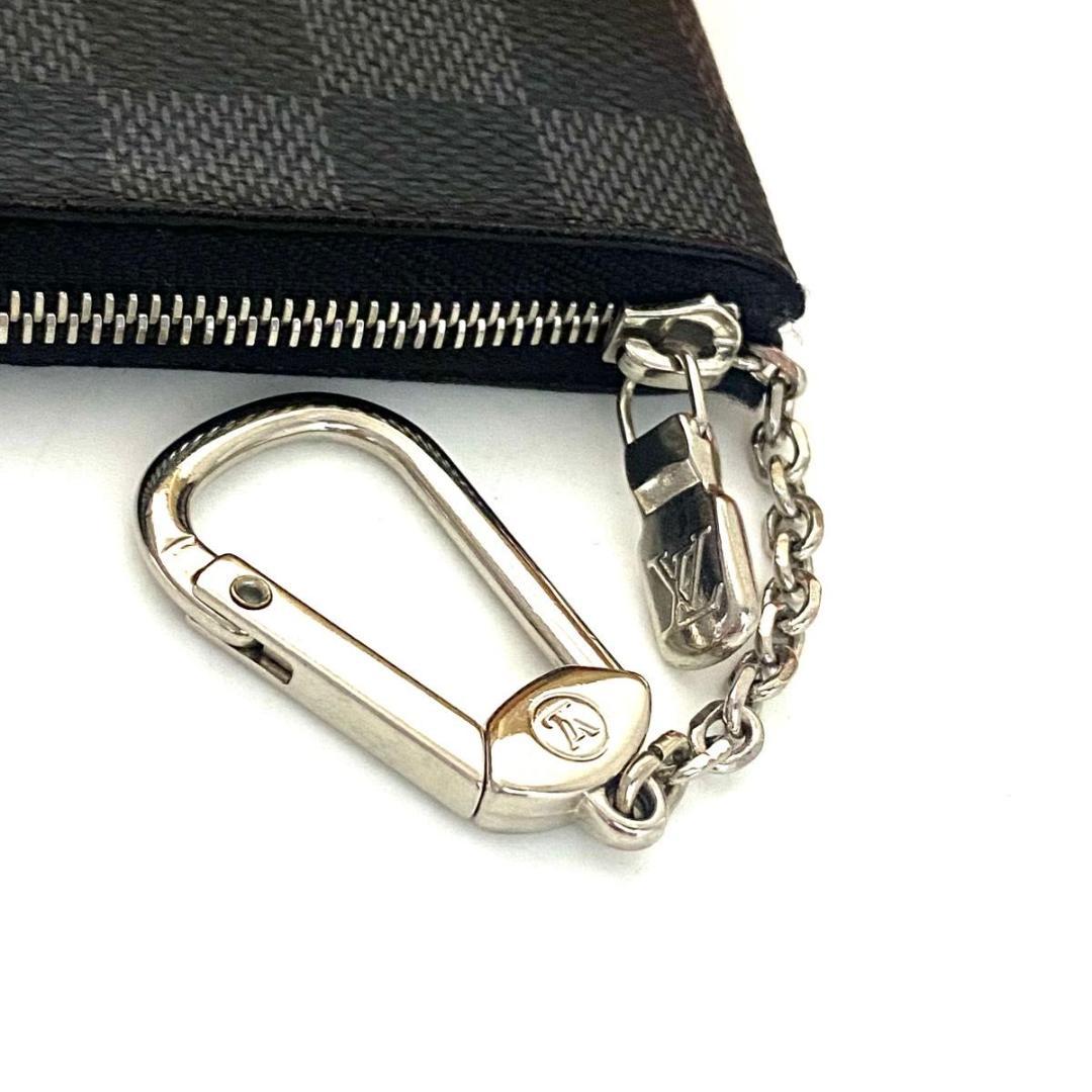 ルイ ヴィトン◎ポシェット クレ ダミエ グラフィット ケース 小銭入れ