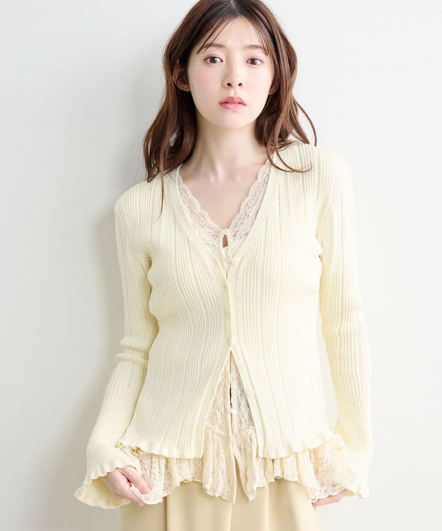 【新品】ココディール　レースドッキングニット