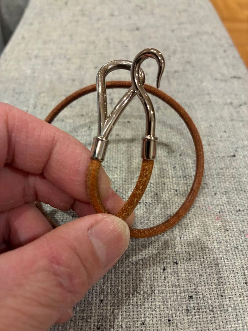 HERMES エルメス ジャンボ ブレスレット/チョーカー シルバー金具