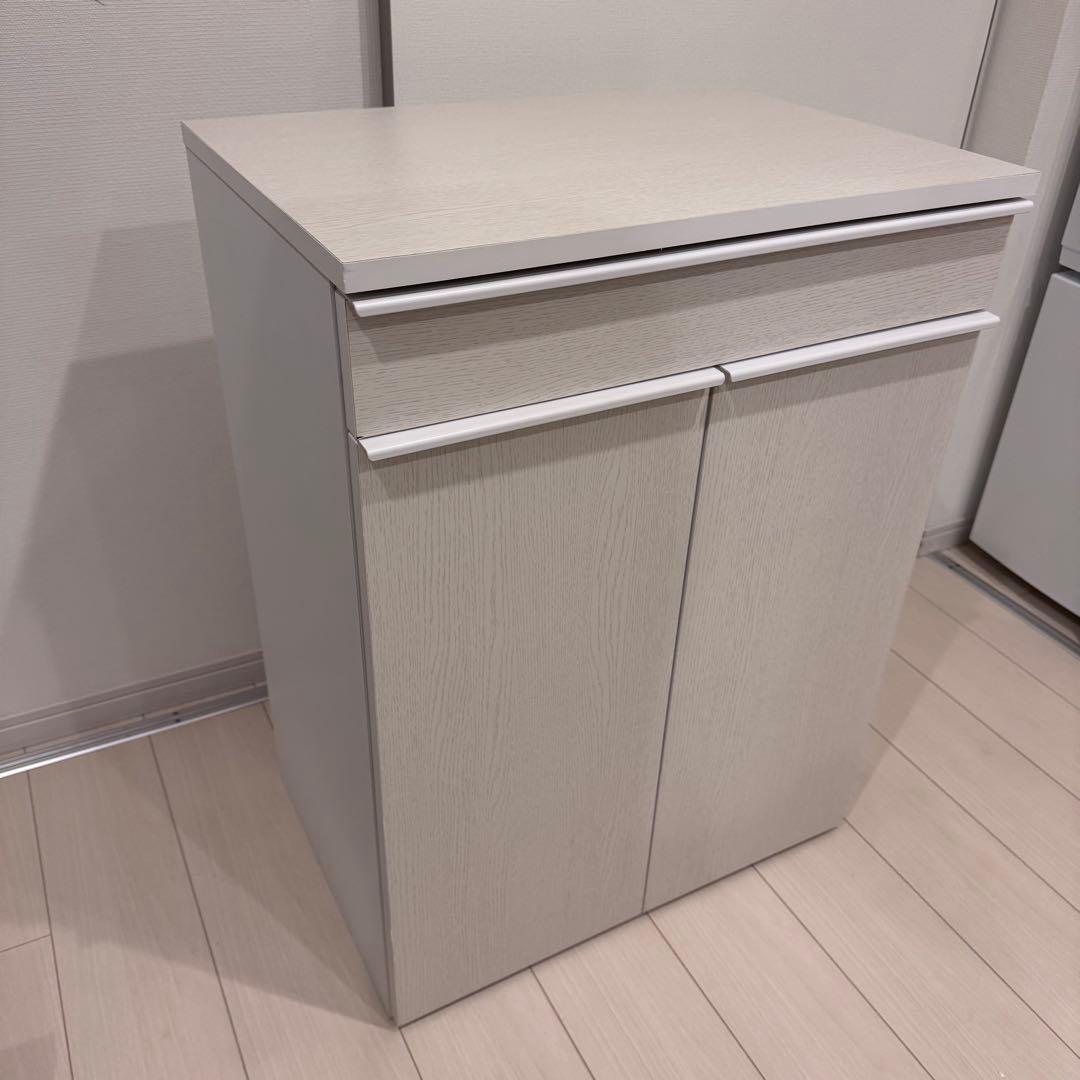 【新品】ゴミ箱収納 ホワイト 組立済 キッチン収納棚 ラック