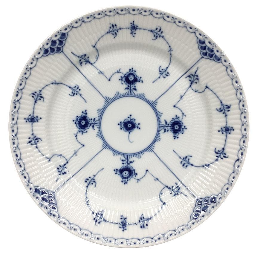 コペンハーゲン ブルーフルーテッド ハーフレースプレート aq11533