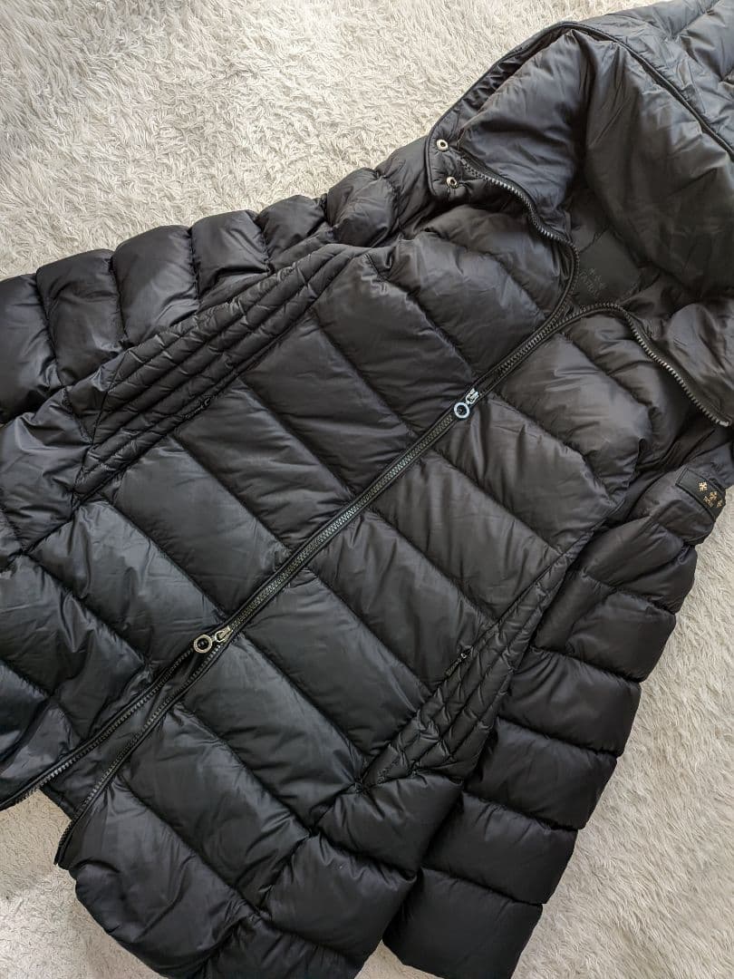 綺麗❀近年モデル　タトラス フード付き　ロング丈ダウンコート ブラック　02