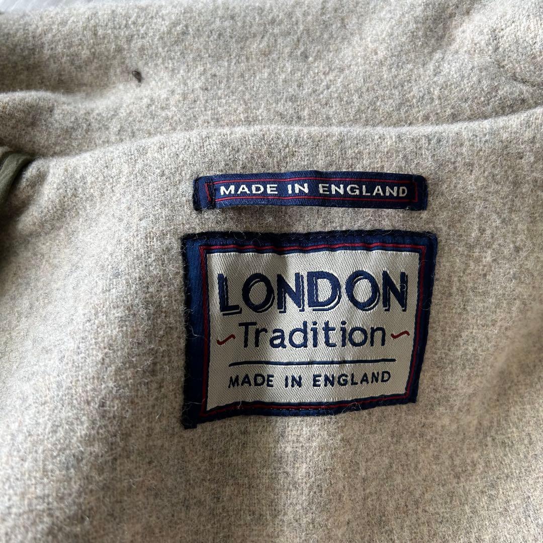 ロンドントラディション ビームス ヘリンボーンダッフルコート 36 グレージュ