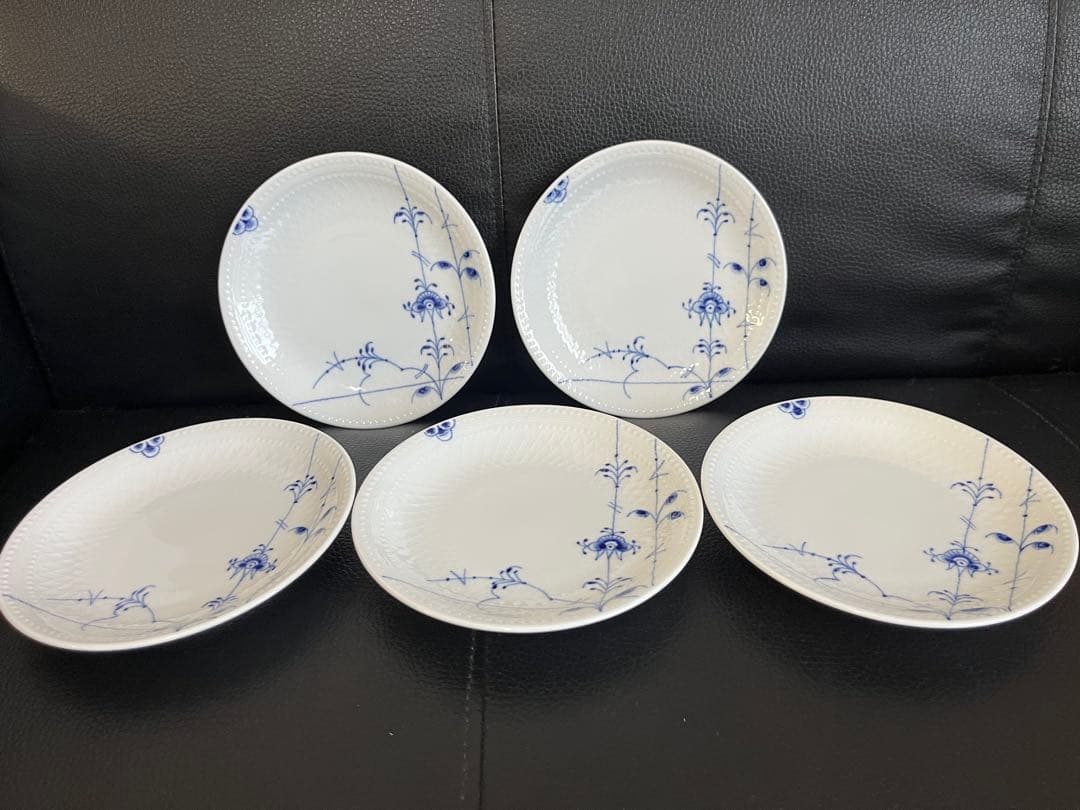 白木蓮ロイヤルコペンハーゲン　ブルーパルメッテ　15プレート×5