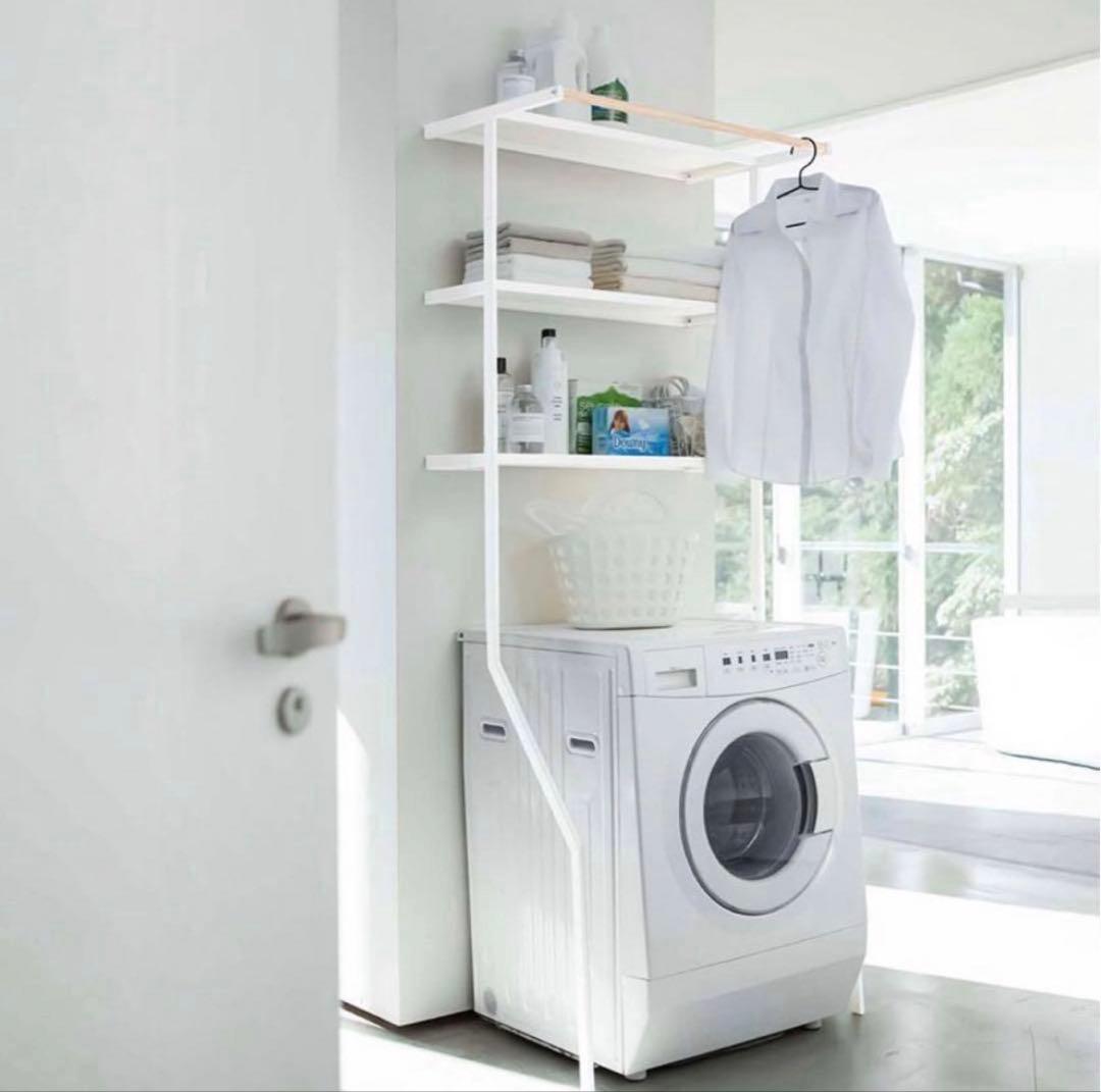 ランドリーシェルフ タワー tower 山崎実業 立て掛け ランドリー ラック