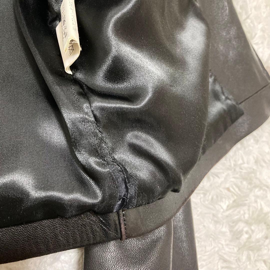 アニエスベー スペシャル ラムレザージャケット ブラック シングル 38