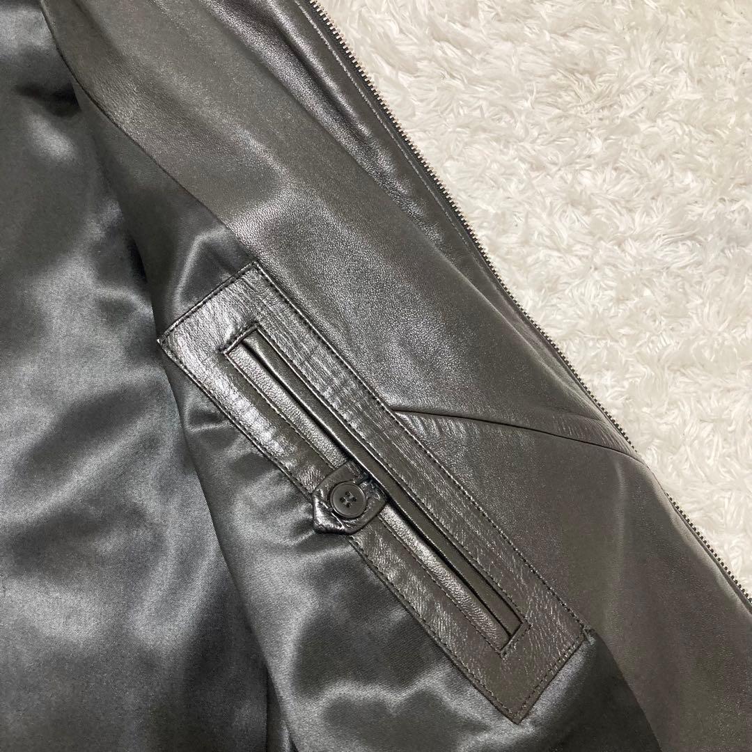 アニエスベー スペシャル ラムレザージャケット ブラック シングル 38