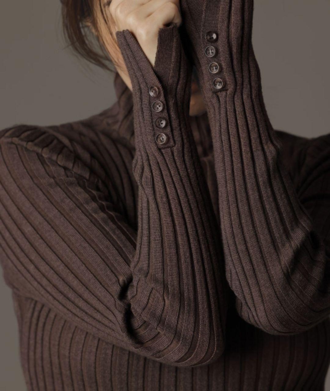 新品 FRAY I.D ウールシルクリブタートル