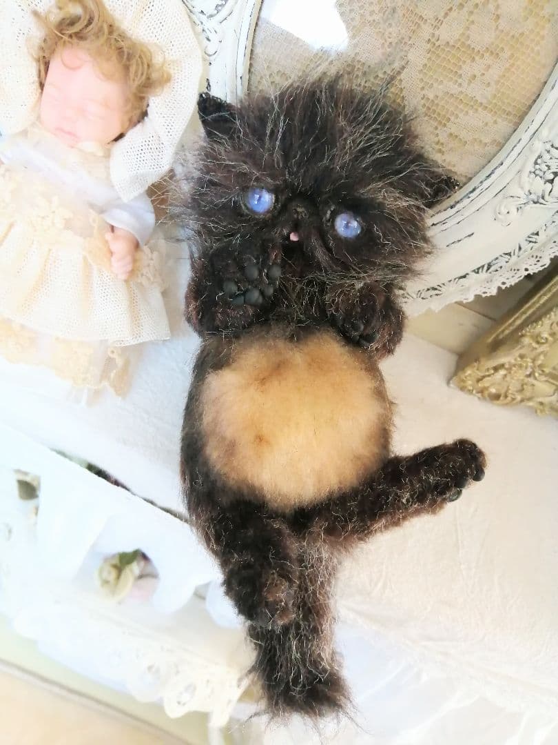 エキゾチックベビー♡子猫ちゃん♡ミックス毛♡アートドール♡ぬいぐるみ♡