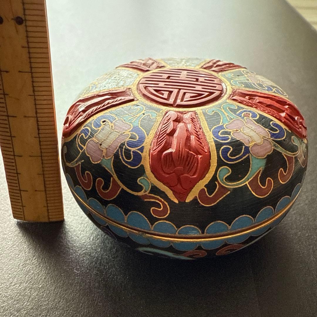 七宝焼き 中国漆器 小物入れ 伝統工芸 工芸品