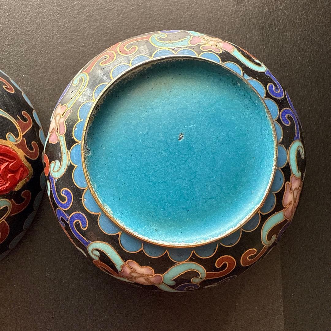 七宝焼き 中国漆器 小物入れ 伝統工芸 工芸品