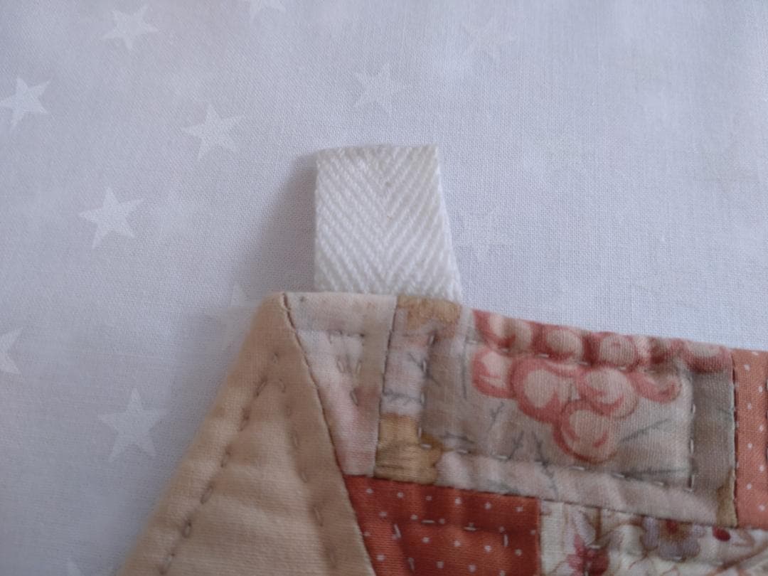 【レア】花もめん　パッチワーク　ハウス　ウォールポケット　ハンドメイド