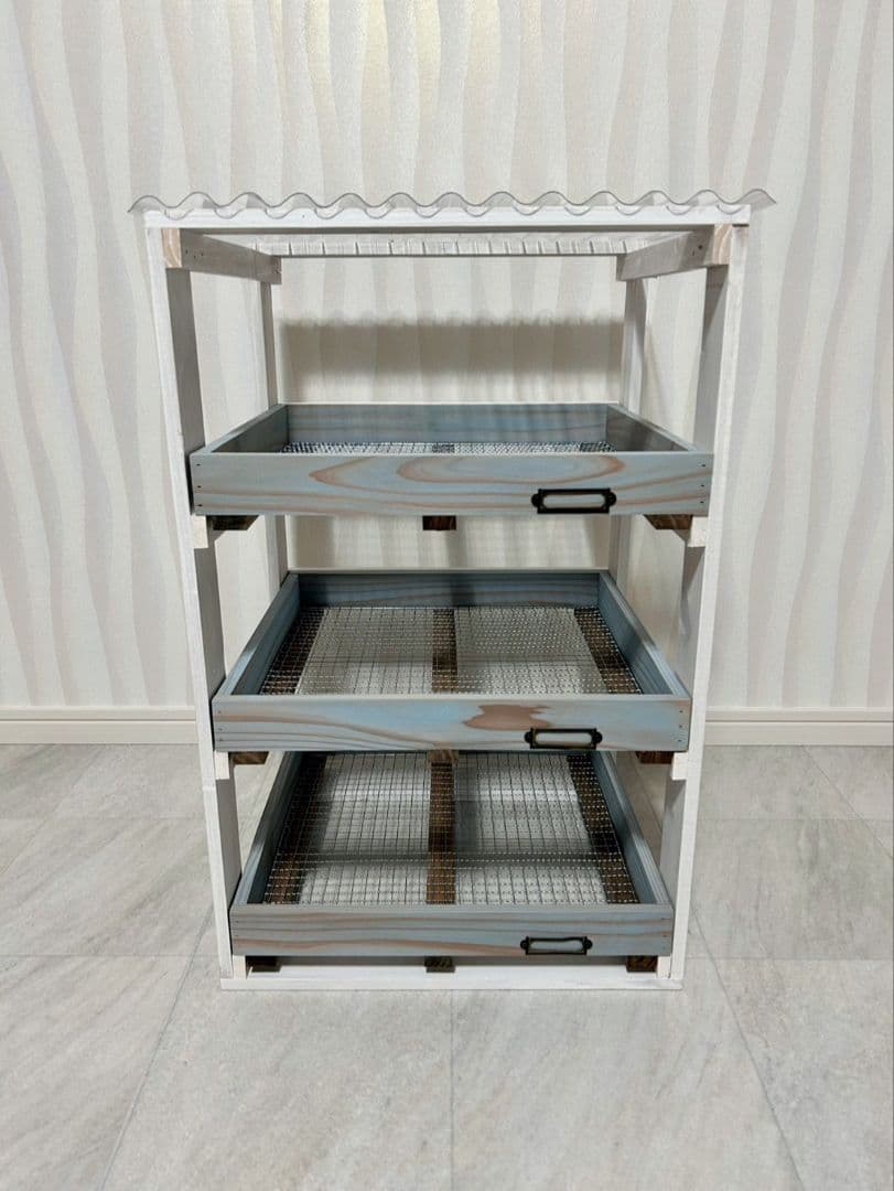 No.29 採光屋根付き3段木製プランターラック