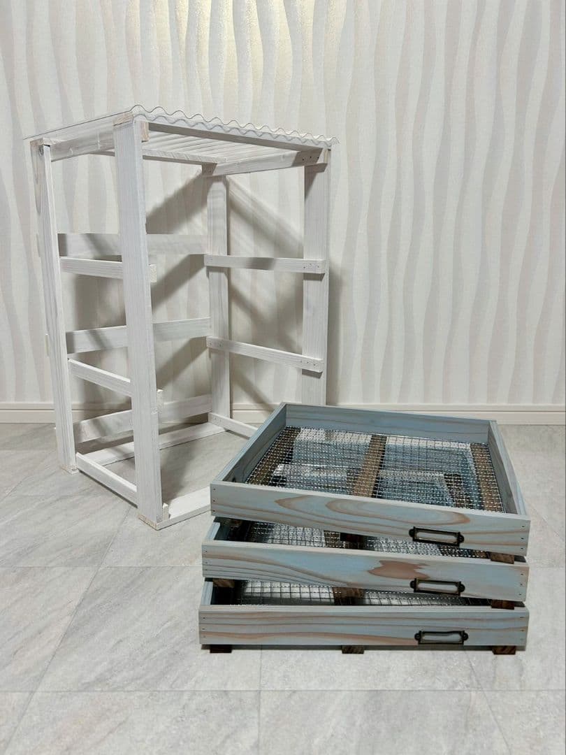 No.29 採光屋根付き3段木製プランターラック