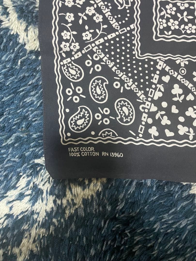 小物 60S VINTAGE BLACK COOKIE PATTERN BANDANA