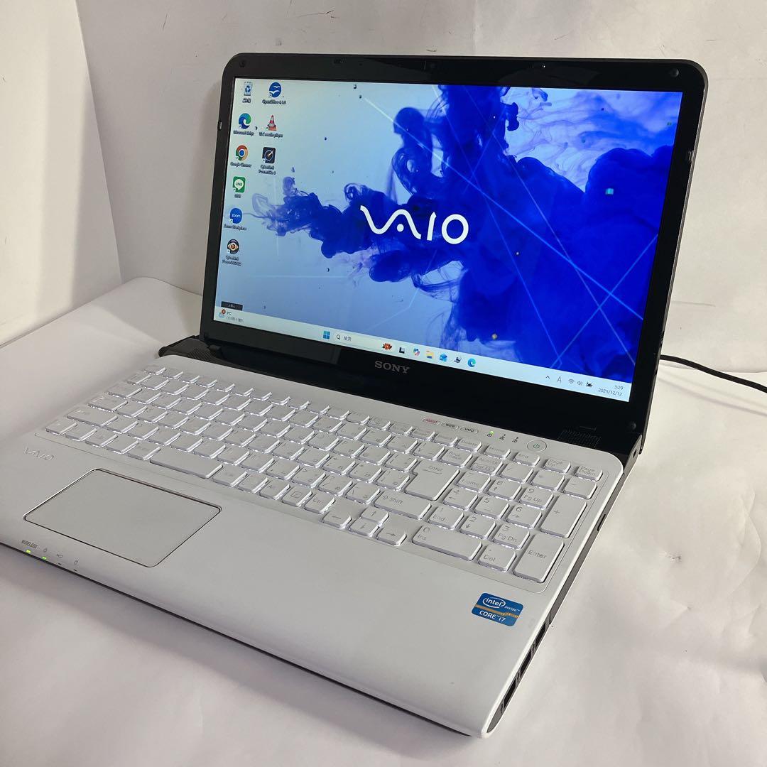 VAIO Corei7 SSD320GB 16GB Win11 ノートPC