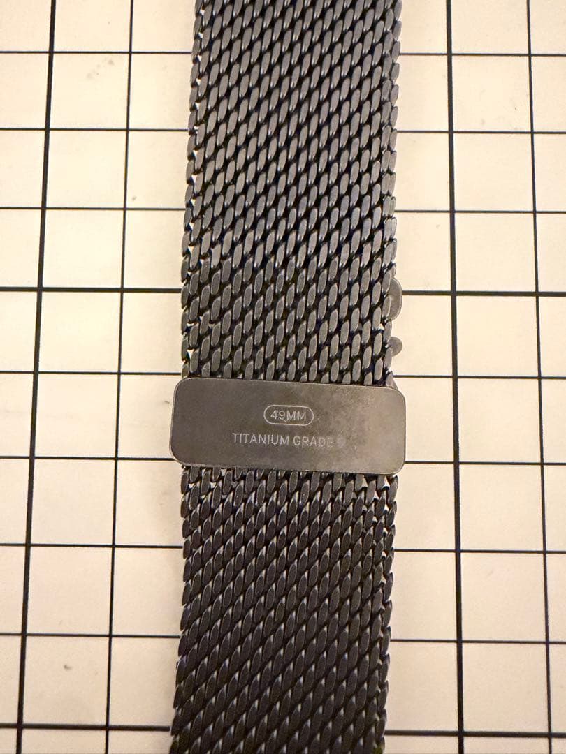 49mmケース用ブラックチタニウムミラネーゼループ L