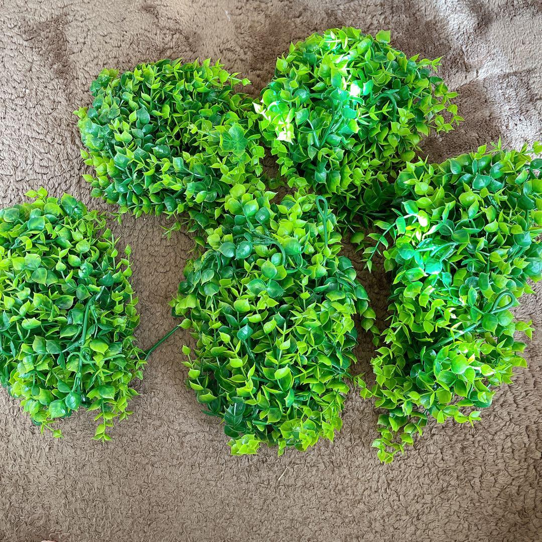 uxcell 5個セットの人工ユーカリの葉のガーランド 6フィートの人工緑