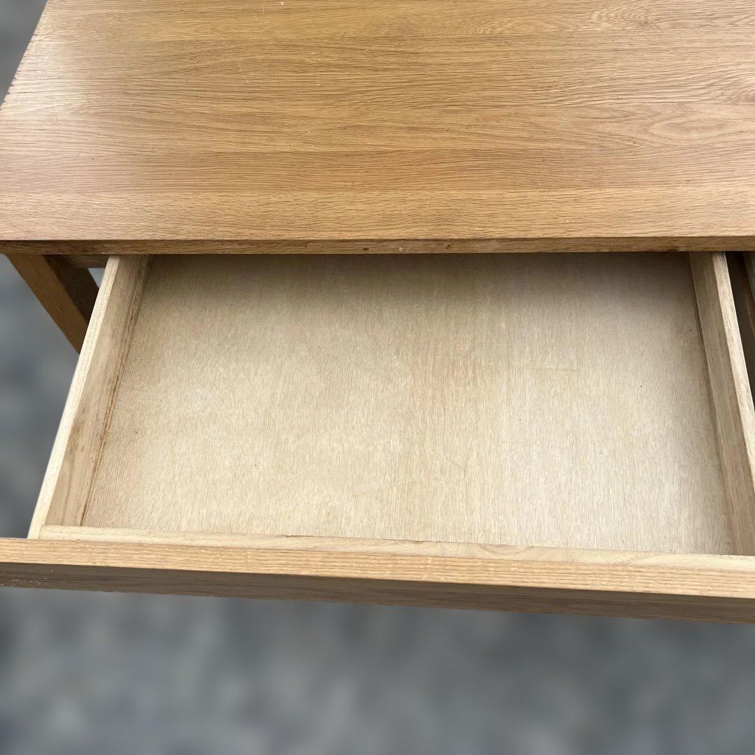無印良品　無垢材デスク(引出付)オーク材