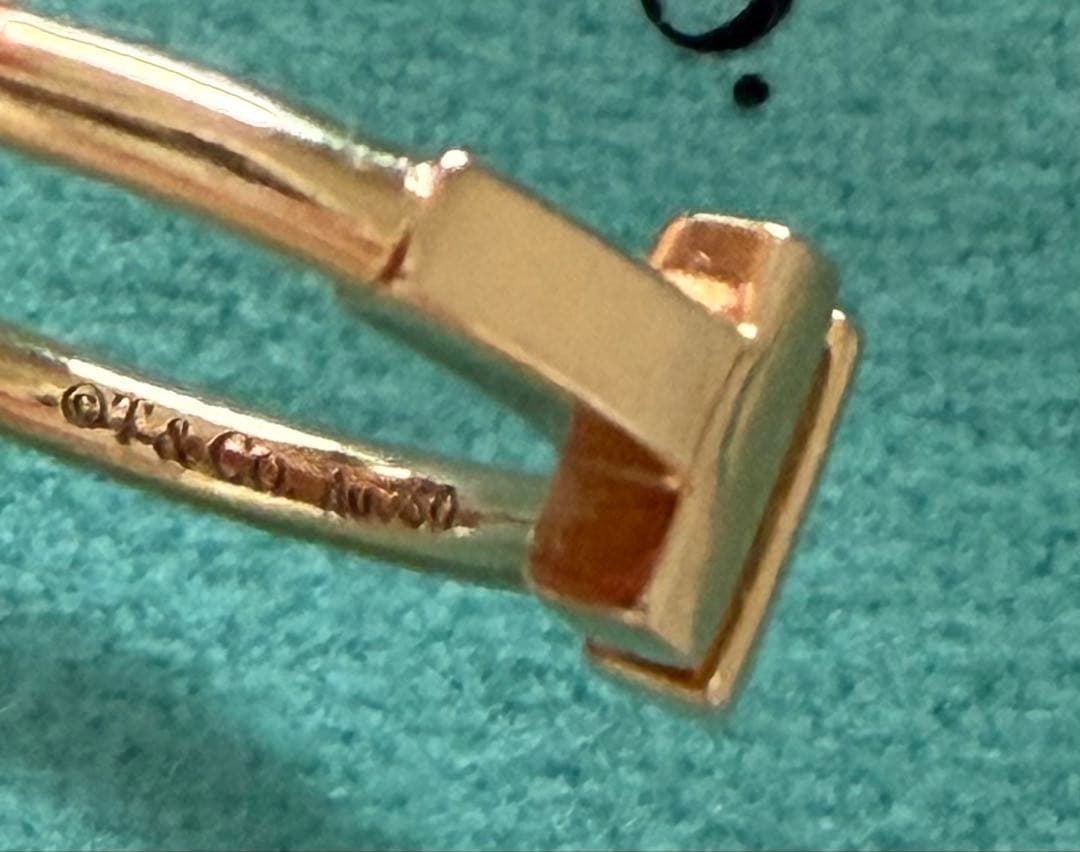 Tiffany T ワイヤーリング　ローズゴールド　K18 9号