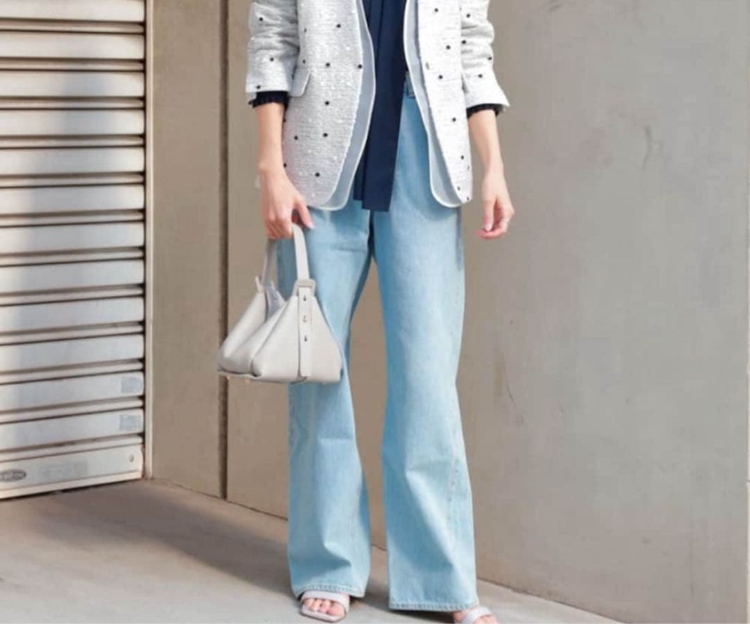 TOMORROWLAND トゥモローランド　デニムワイドストレートパンツ